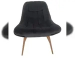 SalesFever Loungesessel mit XXL-Sitzfl&auml;che | Bezug Stoff in Samt-Optik | Gestell