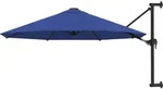 vidaXL Sonnenschirm Wandmontage mit Metallmast 300 cm Blau