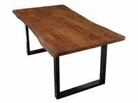 SIT Möbel Baumkante-Esstisch 200x100 cm | Platte Akazie nussbaumfarbig 