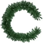 tectake Weihnachtsgirlande naturgetreu mit wei&szlig;en Spitzen 2,7m Gr&uuml;n