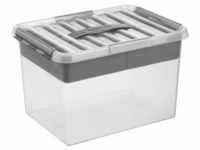 Sunware Aufbewahrungsbox Q-LINE mit Einsatz 22 Liter Kunststoff BPA-frei
