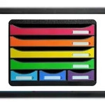 Exacompta 307798D 1x STORE-BOX, 7 offene Schubladen - Regenbogen
