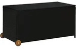 vidaXL Garten-Auflagenbox Schwarz 120x65x61 cm Poly Rattan