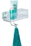 WENKO Vacuum-Loc&reg; Wandablage mit Haken Mod. Quadro Edelstahl