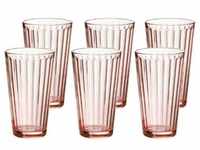 Ritzenhoff & Breker LAWE Trinkglas 400 ml rosa 6er Set - A
