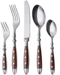 GR&Auml;WE Tafelbesteck 30-tlg. 6 Personen braun, Serie N&Uuml;RNBERG, geschmiedet...