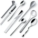 alessi coffee spoons set of 8 in chromed steel 20x4x10 cm