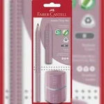 FABER-CASTELL 580082 Bleistift-Set Jumbo GRIP - 3-tlg., B, rose shadows, Blister