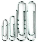Briefklammer Norica, 32mm, mit Kugelenden, verzinkt, VE = 1 Schachtel = 100 St&uuml;ck