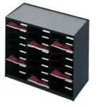 Paperflow Sortierstation aus Kunststoff 3 &times; 8 F&auml;cher DIN A4 in Anthrazit - 516-1037