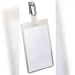 Durable Namensschild 90 x 60 mm Hochformat mit Clip