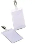 Durable Namensschild mit Clip f&uuml;r Betriebsausweise 90x60mm VE=25 St&uuml;ck
