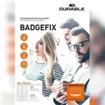 Durable Namensschild BADGEFIX, selbstklebend, Acetatseide, wei&szlig;, 75 x 40 mm,...
