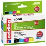 edding Tinte 560 XL, Multipack, ersetzt HP 903XL (3HZ51AE), Inhalt: 1x 30 ml + 3x 12