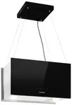Klarstein Kronleuchter L Inselabzugshaube 60cm Abluft: 577m3/h LED Touch Glas...