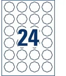 Avery Zweckform Etiketten Blumenform 40,8 x 40,3 mm wei&szlig; wiederabl&ouml;sbar VE=240