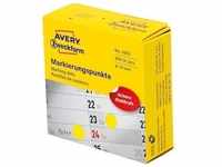 Avery Zweckform Markierungspunkte, Ø 10 mm, 1 Rolle/800 Etiketten, gelb