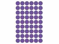 Markierungspunkte, Ø 12 mm, 5 Bogen/270 Etiketten, violett