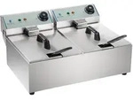 Royal Catering Elektro-Doppel-Fritteuse - 2 x 10 l - 6400 W - ECO -