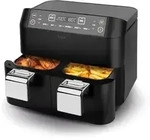 MAXXMEE Hei&szlig;luft-Fritteuse Doppelkorb - 2x 3,8 l - 6 Programme Fritteuse -...