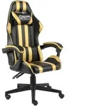 vidaXL Gaming-Stuhl Schwarz und Golden Kunstleder