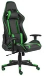 vidaXL Gaming-Stuhl Drehbar Gr&uuml;n PVC