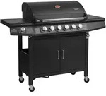 TAINO RED 6+1 Gasgrill BBQ GRILLWAGEN Edelstahl Brenner+ Seitenkocher Schwarz