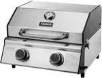 TAINO PLATINUM COMPACT Tischgrill 2 Brenner Gasgrill Edelstahl Kompakt Camping BBQ
