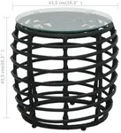 vidaXL 3-tlg. Bistro-Set Poly Rattan Eiche : Ausf&uuml;hrung - Model 2, Farbe - Schwarz