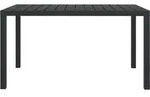 vidaXL Gartentisch Schwarz 150x90x74 cm Aluminium und WPC