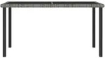 vidaXL Garten-Esstisch Grau 140x70x73 cm Poly Rattan