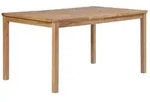 vidaXL Gartentisch 150x90x77 cm Massivholz Teak