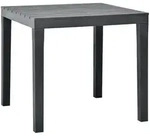 vidaXL Gartentisch Anthrazit 78x78x72 cm Kunststoff