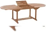 M&ouml;bilia Gartentisch oval 180 cm | ausziehbar auf 240 cm | mit Schirmaussparung | B