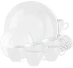 Seltmann Weiden Trio Wei&szlig; uni Kaffeeservice 18tlg. T