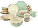 CreaTable Mandala bunt Kombiservice 16-tlg Steinzeug