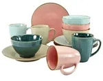 CreaTable Cosy Morning bunt Fr&uuml;hst&uuml;cksset 12-tlg Steinzeug