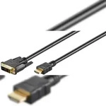 Goobay 51581 DVI-D/HDMITM Kabel, vergoldet, 3 m, Schwarz - DVI-D-Stecker Single-Link