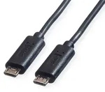 ROLINE USB 2.0 Ladekabel, Micro B - Micro B, ST/ST, schwarz, 0,3 m