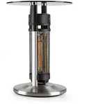 Blumfeldt Primal Heat 65 Bistrotisch Karbon-IR-Heizelement 1200W LED 65cm Glas Silber