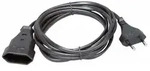 KOPP SB EURO-Verl&auml;ngerung, 3m, 2x0,75qmm, 2,5A, schwarz, IP20, Euro-Stecker (CEE