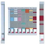 Nobo Midi T-Steckkarten-B&uuml;roplaner 48 (B) x 48 (H) cm Metall Silber