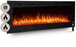 BALDERIA Fiamma 68 Elektrokamin, Elektrischer Einbaukamin, LED Flammeneffekt, Heizung