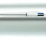 BiC 4-Farb-Kugelschreiber Shine Silver, Strichst&auml;rke: 0,4 mm, silber/wei&szlig;