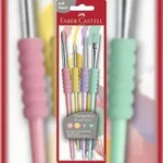 FABER-CASTELL Faber Castell Pinsel mit Softgriffst&uuml;ck 4er-Set Pastell