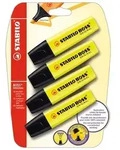 Textmarker - STABILO BOSS ORIGINAL - 4er Pack - gr&uuml;n, pink, orange, gelb