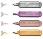 Textmarker/Textliner 46 Metallic, 1 - 5mm, farbig sortiert, Etui mit 4 St&uuml;ck,