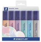 STAEDTLER 364 C, 6 St&uuml;ck(e), Hellblau, Hellgrau, Minze, Pfirsich, Pink, Violett,