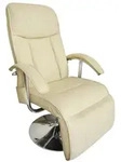 vidaXL Massagesessel Cremewei&szlig; Kunstleder