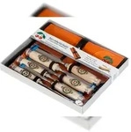 Kirschen 6-teiliger Stechbeitelsatz 1001 mit Wei&szlig;buchenheft in Lederrolltasche